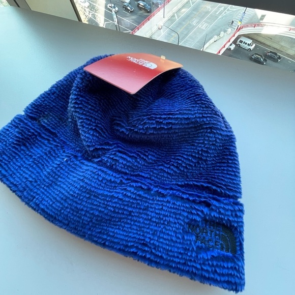 NWT- The North Face Osito Soft Fleece Blue Winter Beanie Hat Cap S/M - Picture 3 of 4